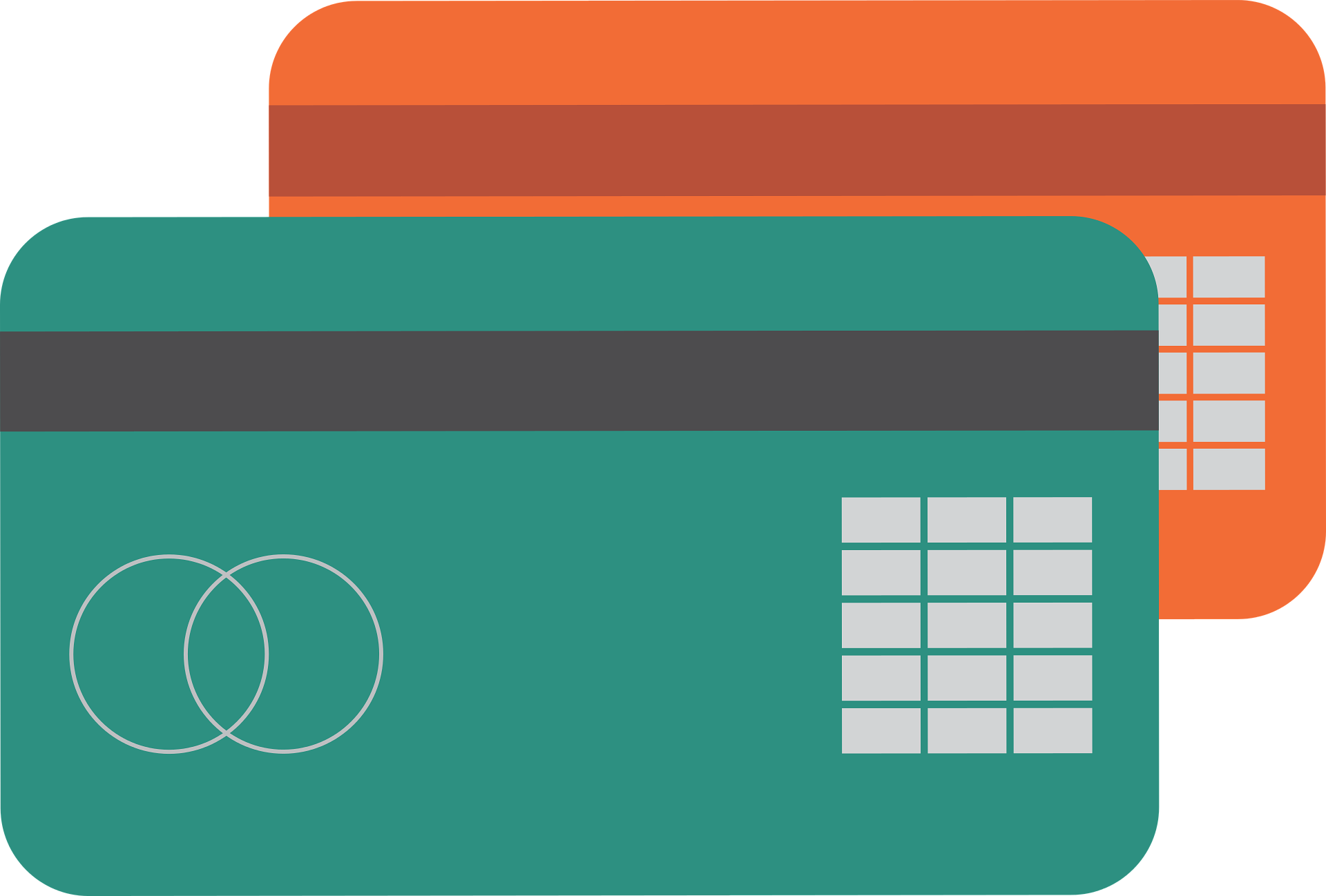 A card payment terminal at a shop counter